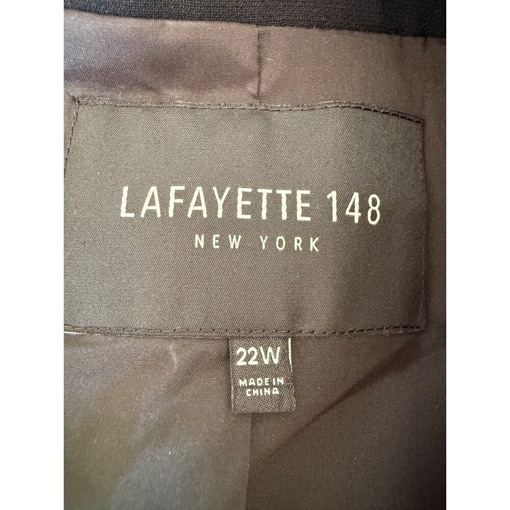 LAFAYETTE 148 Black Tie front Blazer Size 22W  Pockets Minimalist Professional - Picture 4 of 14